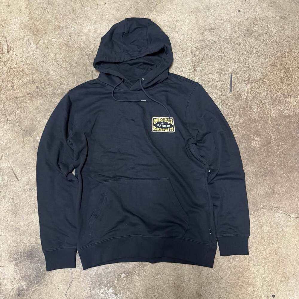 Quiksilver Line By Line y2k surfwear Hoodie Size L Black